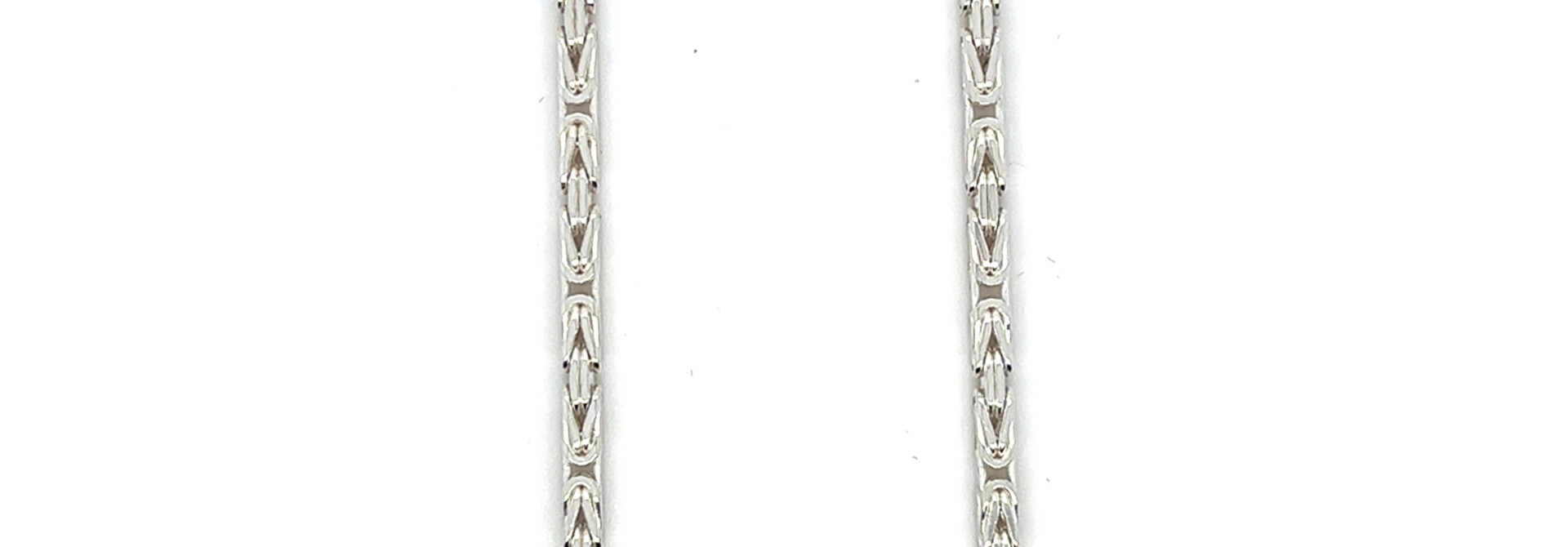 Ketting Koningsschakel zilver 1.5-5 mm