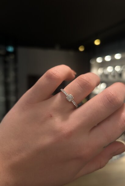 Ring diamant witgoud 18kt