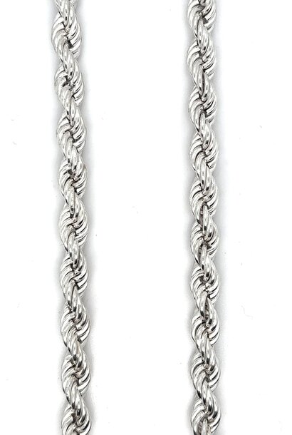 Rope chain zilver 6 mm