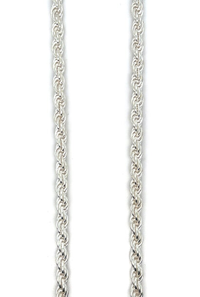 Rope chain massief zilver 4 mm