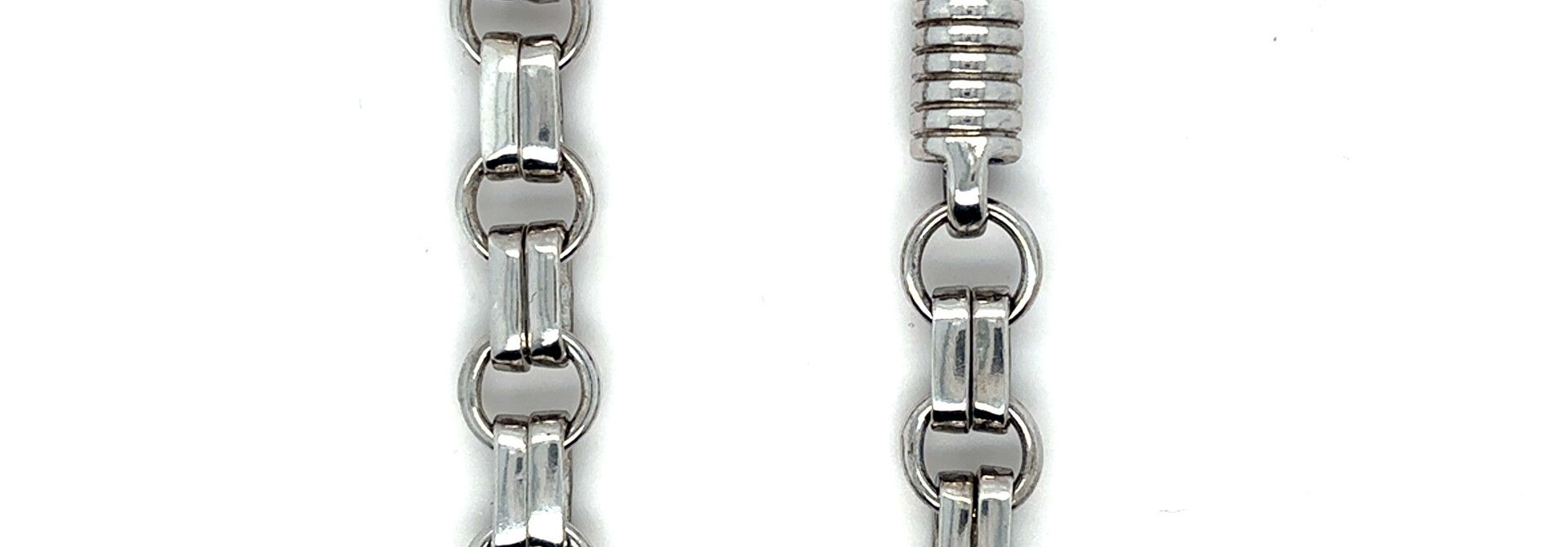 Ketting zilver fantasie schakel met tussenstukjes