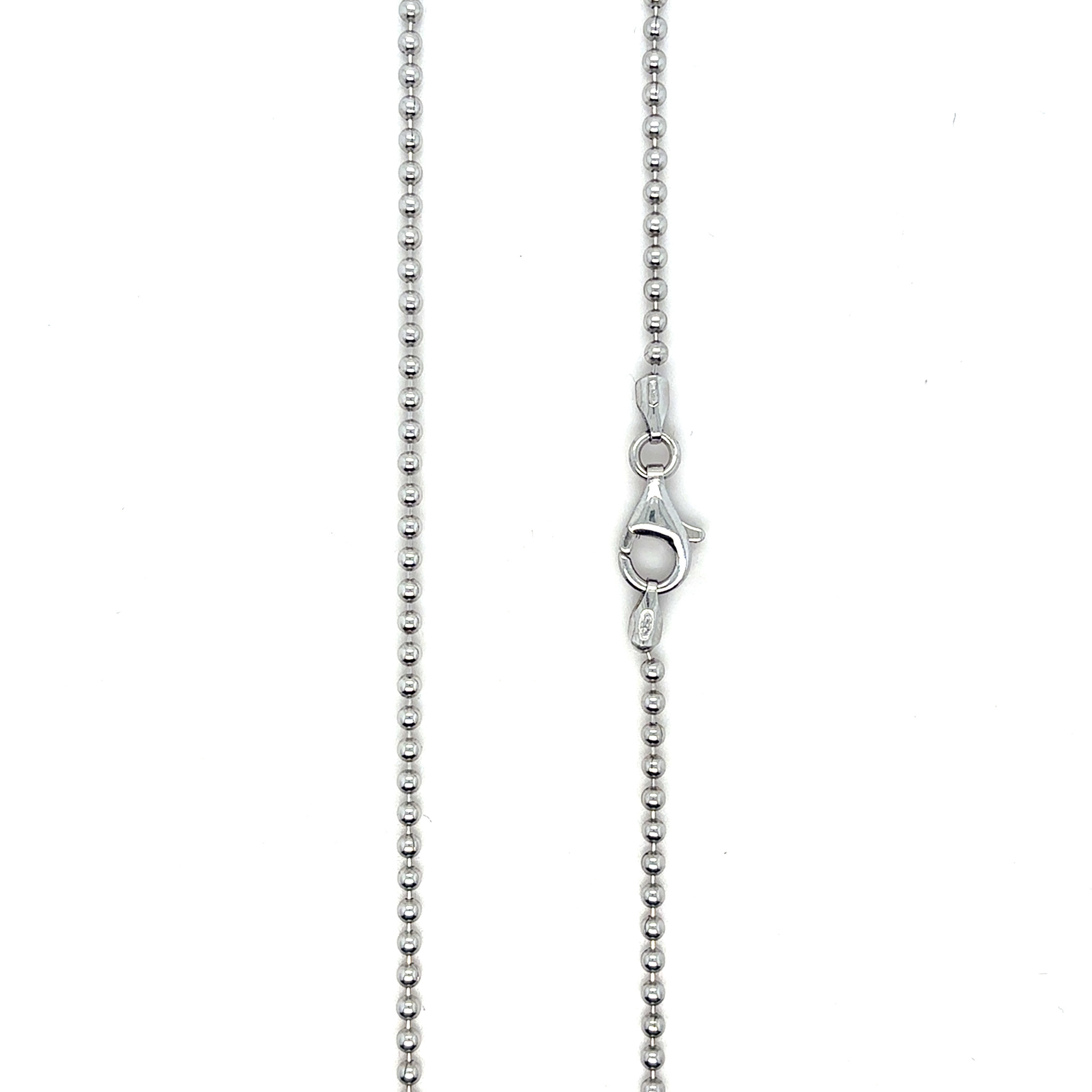 Ketting zilver balletjes 2 mm-2