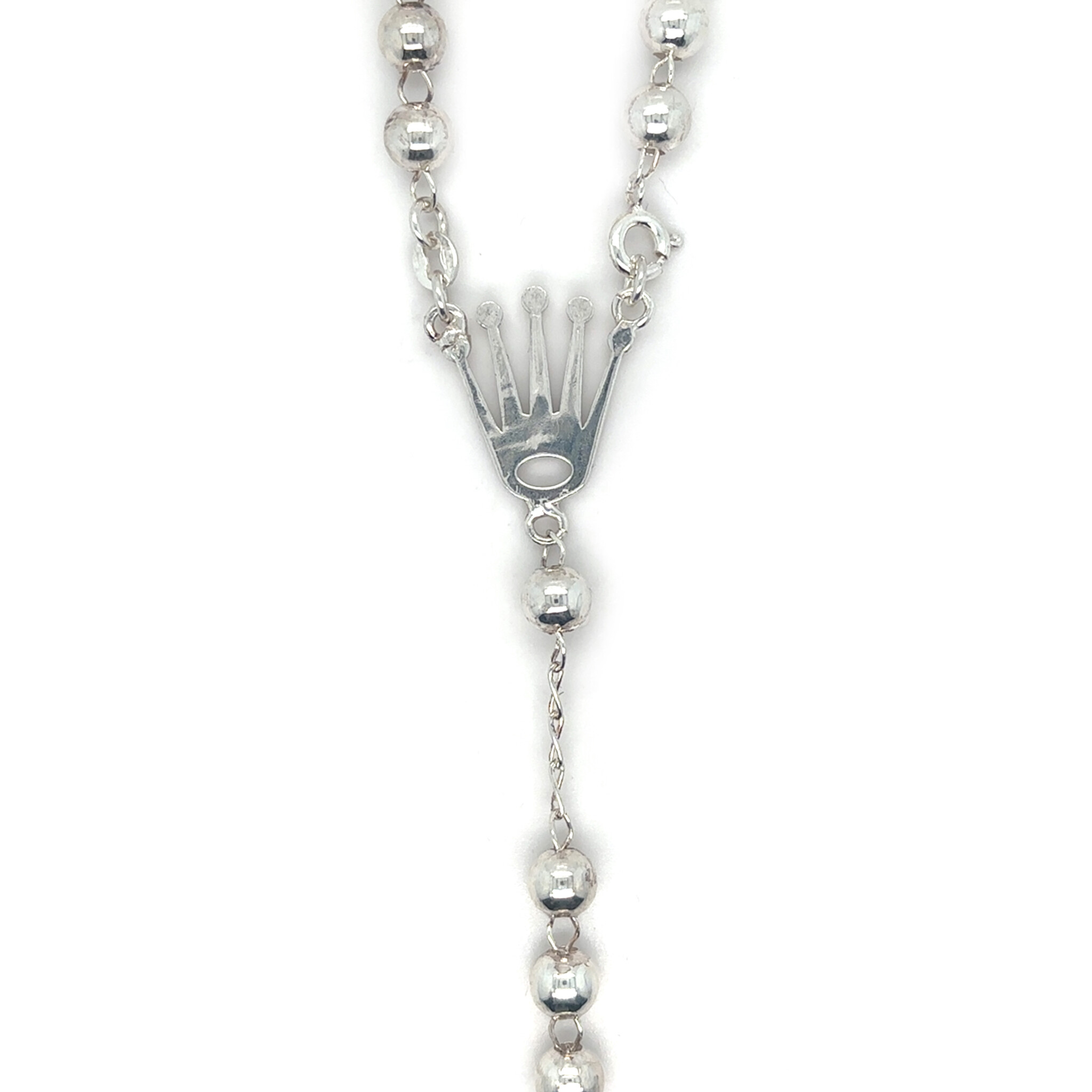 Ketting ballchain met kroontjes zilver-2