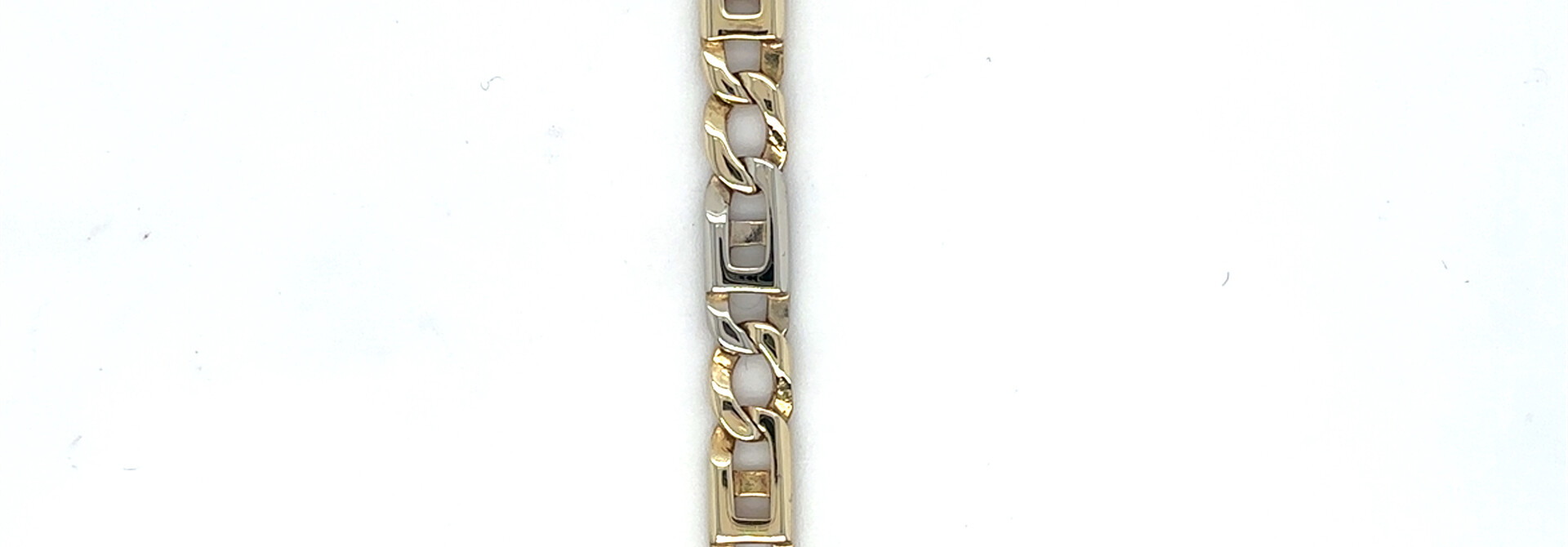 Armband fantasieschakel bicolor