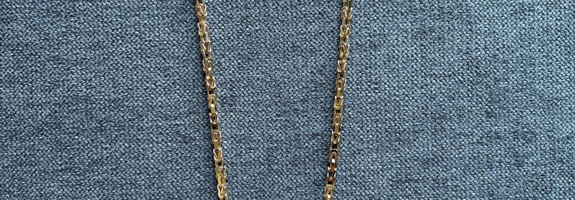 Ketting koningsschakel massief 14kt - 3 mm