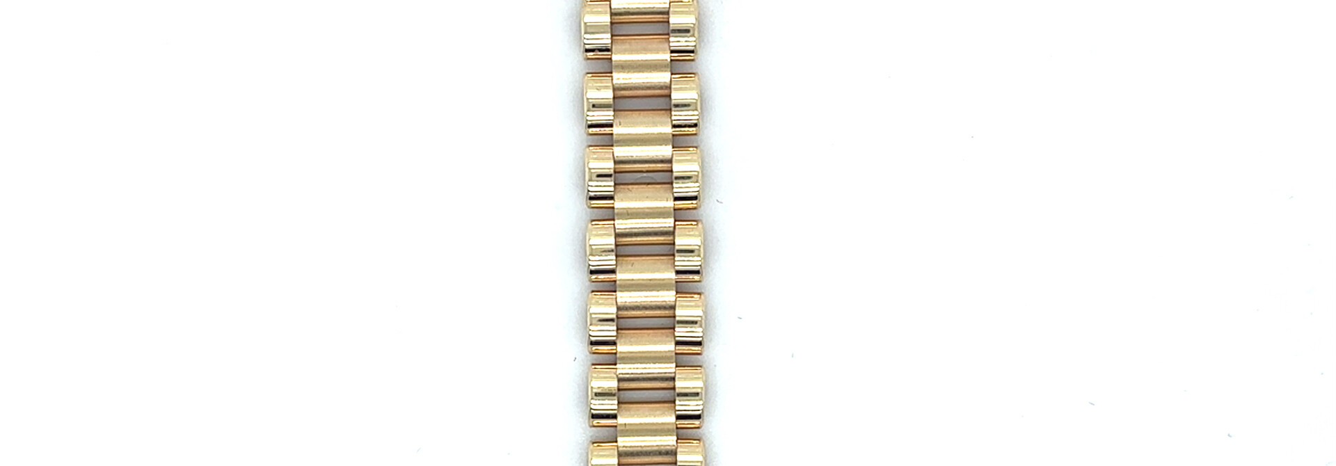 Armband roleksschakel slot bezet met baguettes