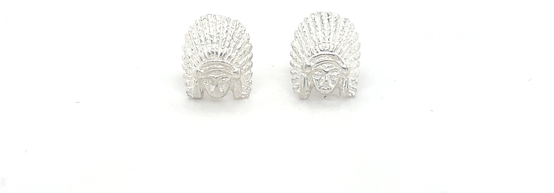 Oorbellen stekers Indiaan zilver
