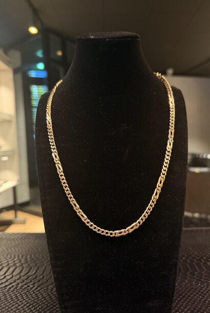 Ketting cuban schakel massief14kt 4.5mm