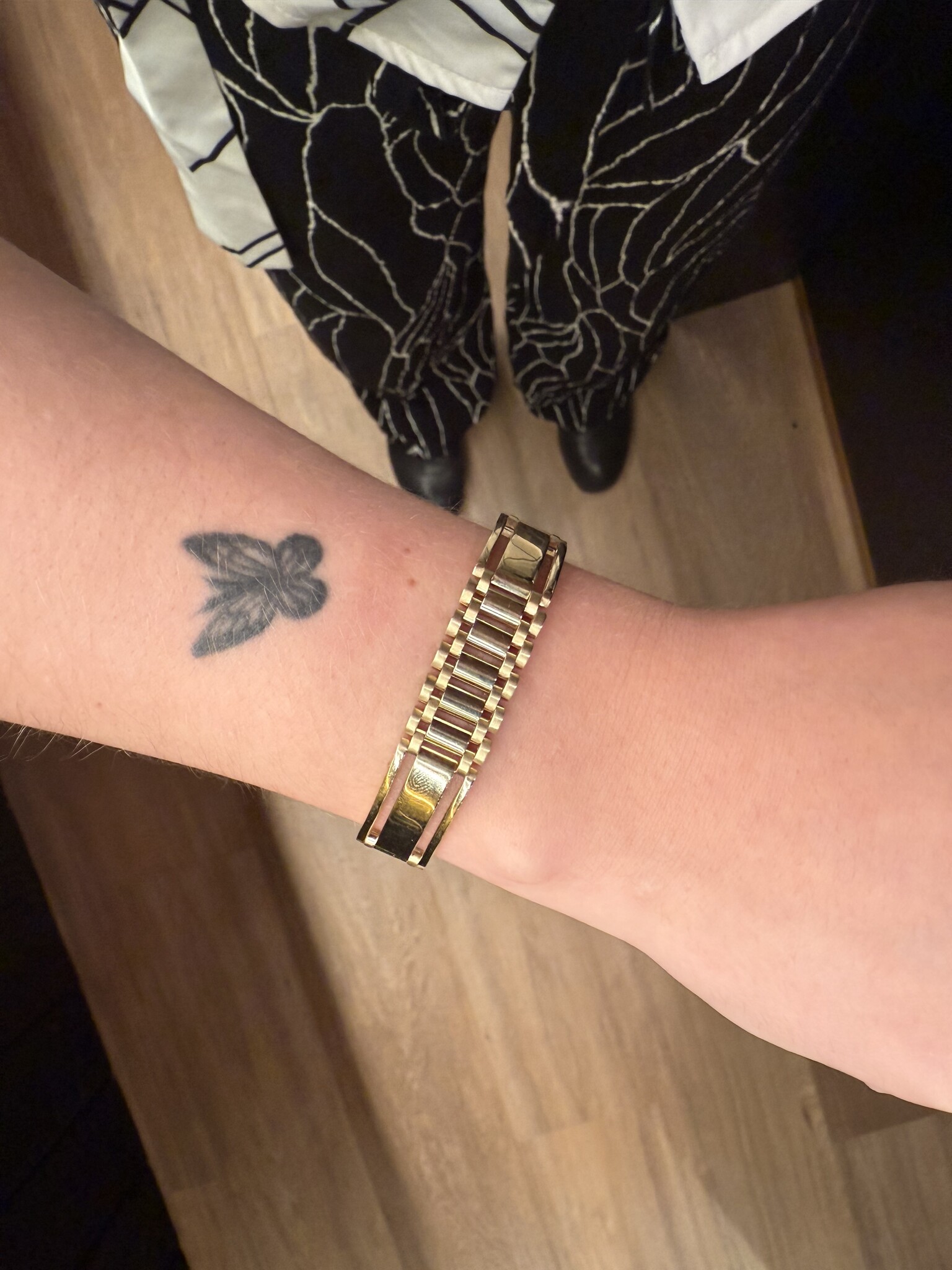 Roleks schakel met plaat armband fantasie-3