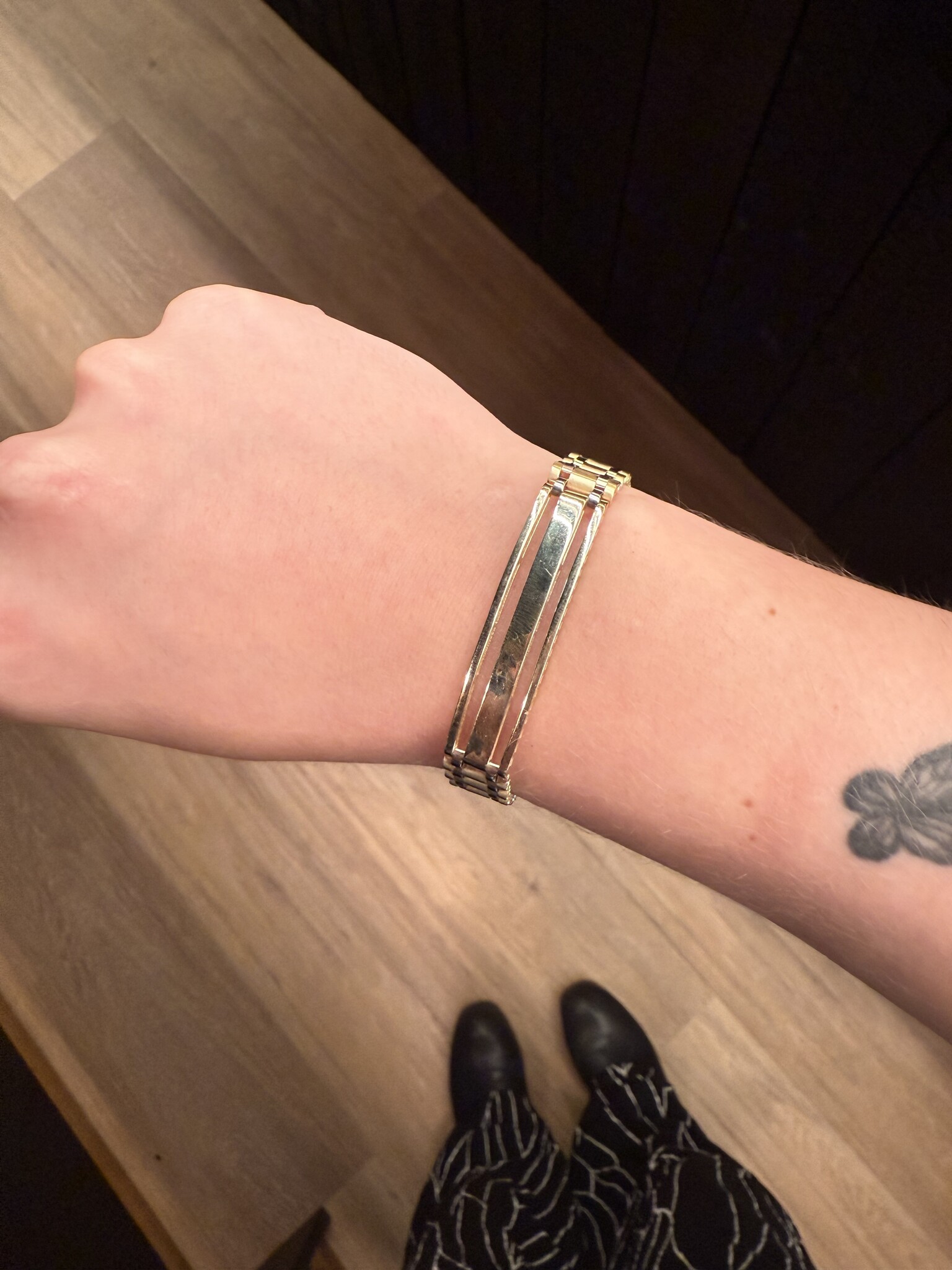 Roleks schakel met plaat armband fantasie-5