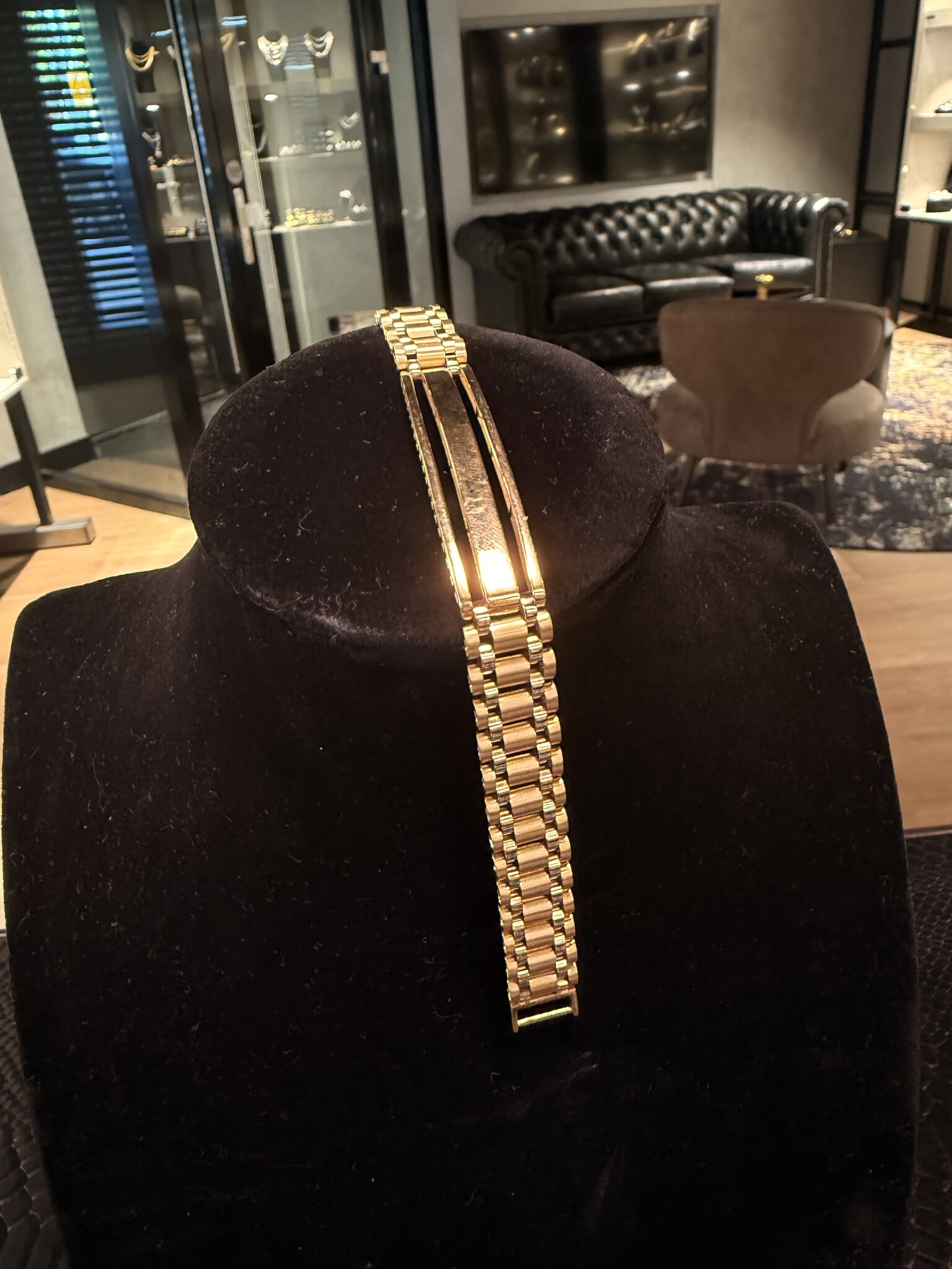 Roleks schakel met plaat armband fantasie-1