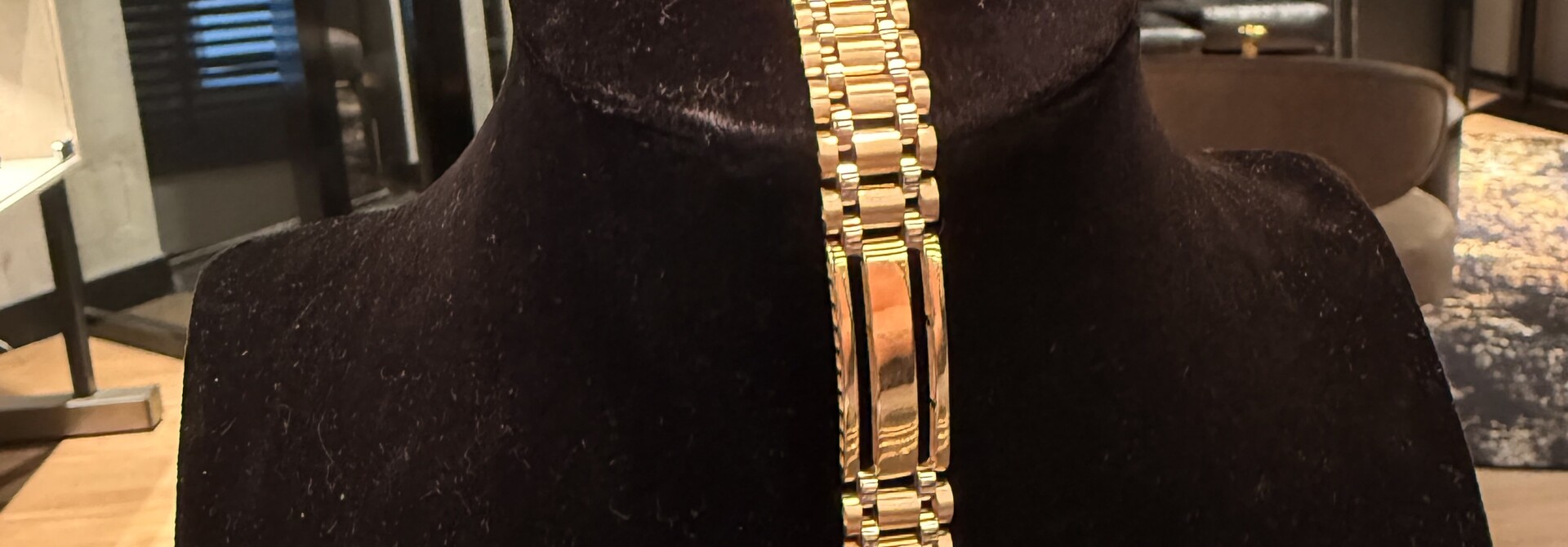 Roleks schakel met plaat armband met fantasie