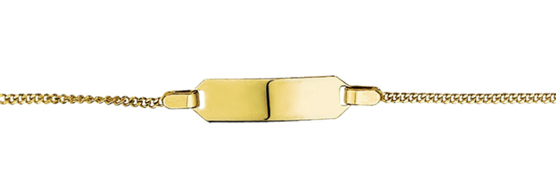 Armband subtiele Cubanlink met graveerbaar plaatje