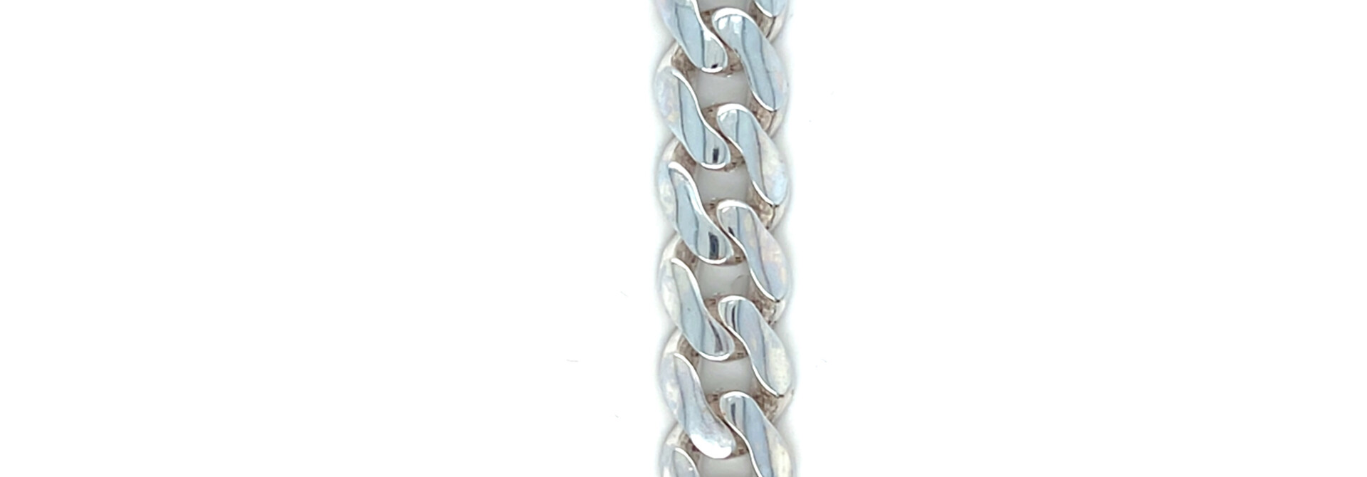 Armband Cuban link met bakslot bezet met zirkonia's