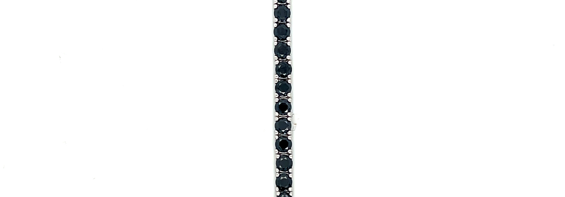 Armband tennisschakel met zwarte stenen