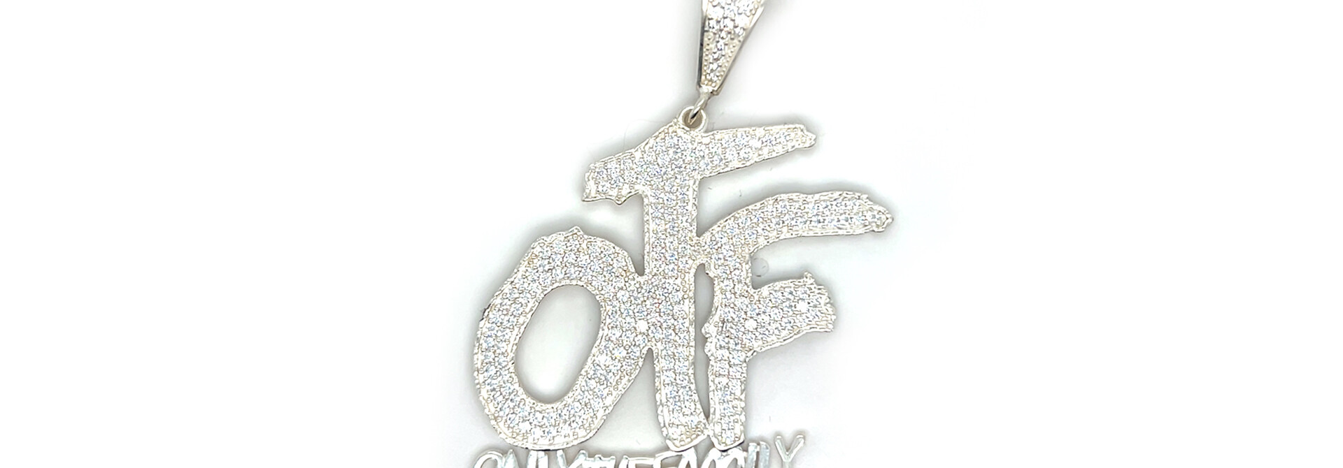 Hanger OTF bezet met zirkonia's zilver