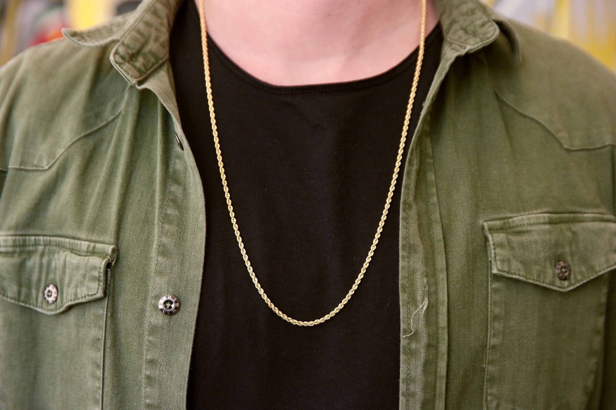 Rope chain Nederlands goud massief 2.5 mm-1
