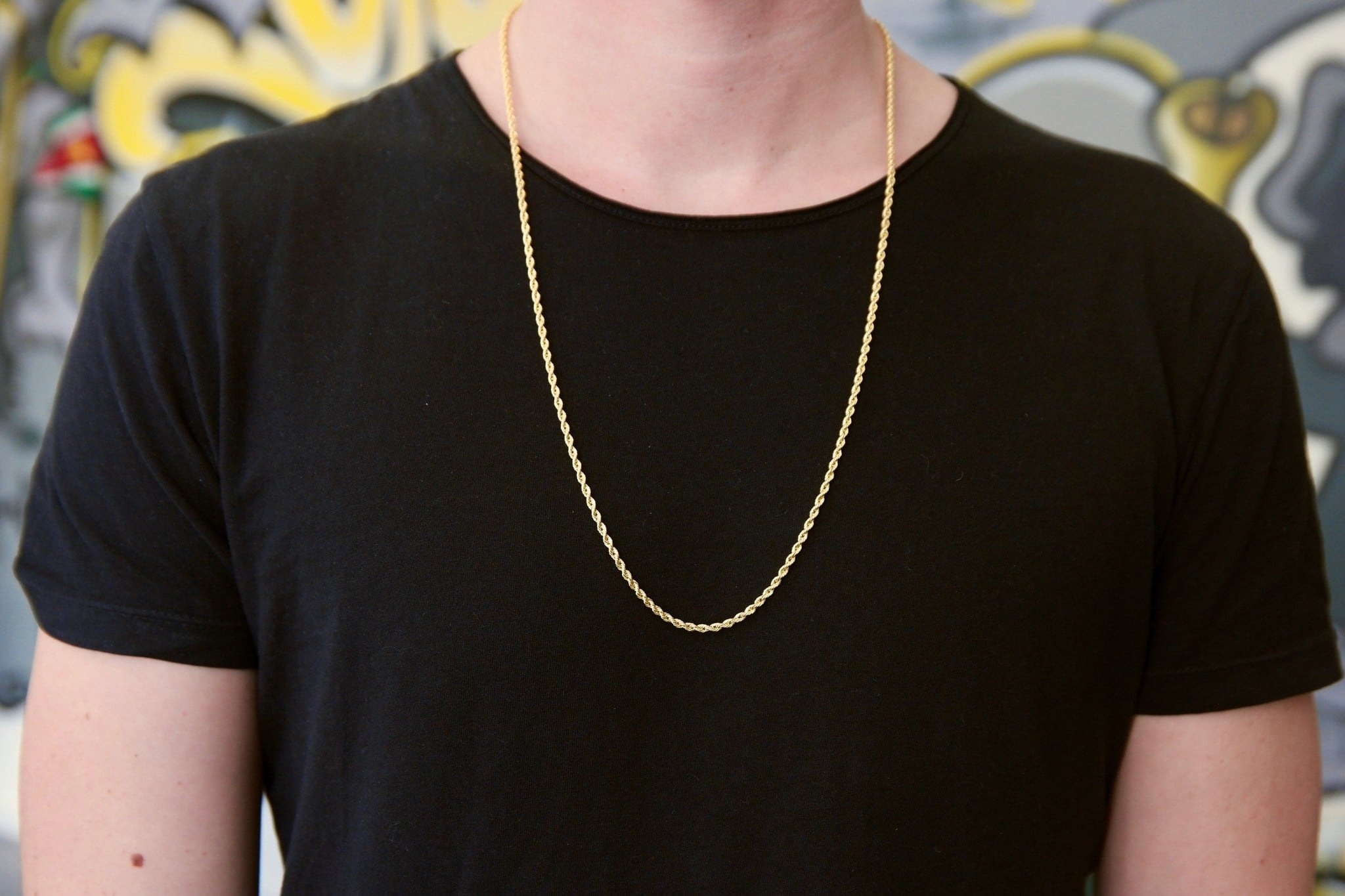 Rope chain Nederlands goud massief 2.5 mm-4