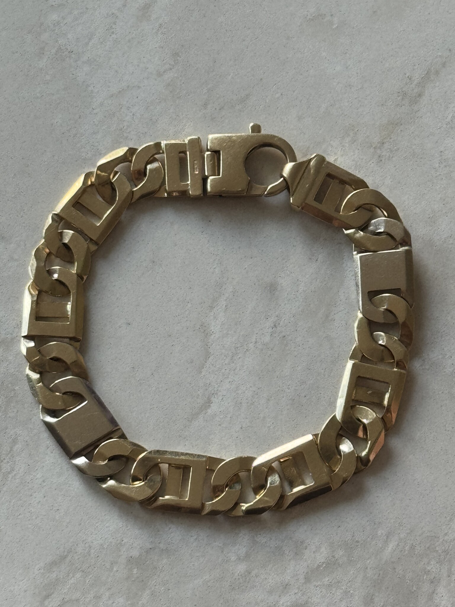 Platte armband massief 18kt - 13 mm - 53,1 gram - 23 cm-1