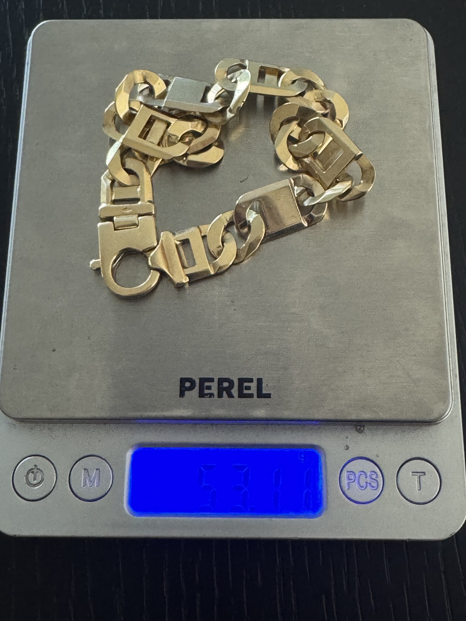 Platte armband massief 18kt - 13 mm - 53,1 gram - 23 cm-2