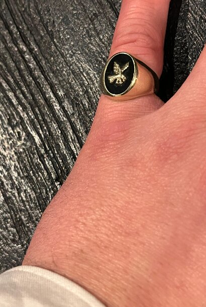 Ring ONYX steen 9 karaat