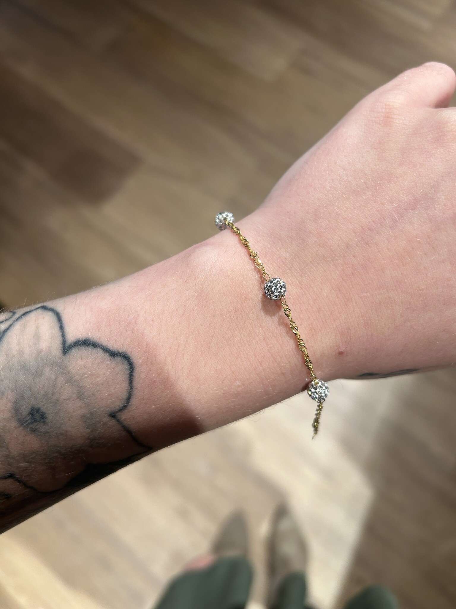 Armband met zirkonia balletjes-2