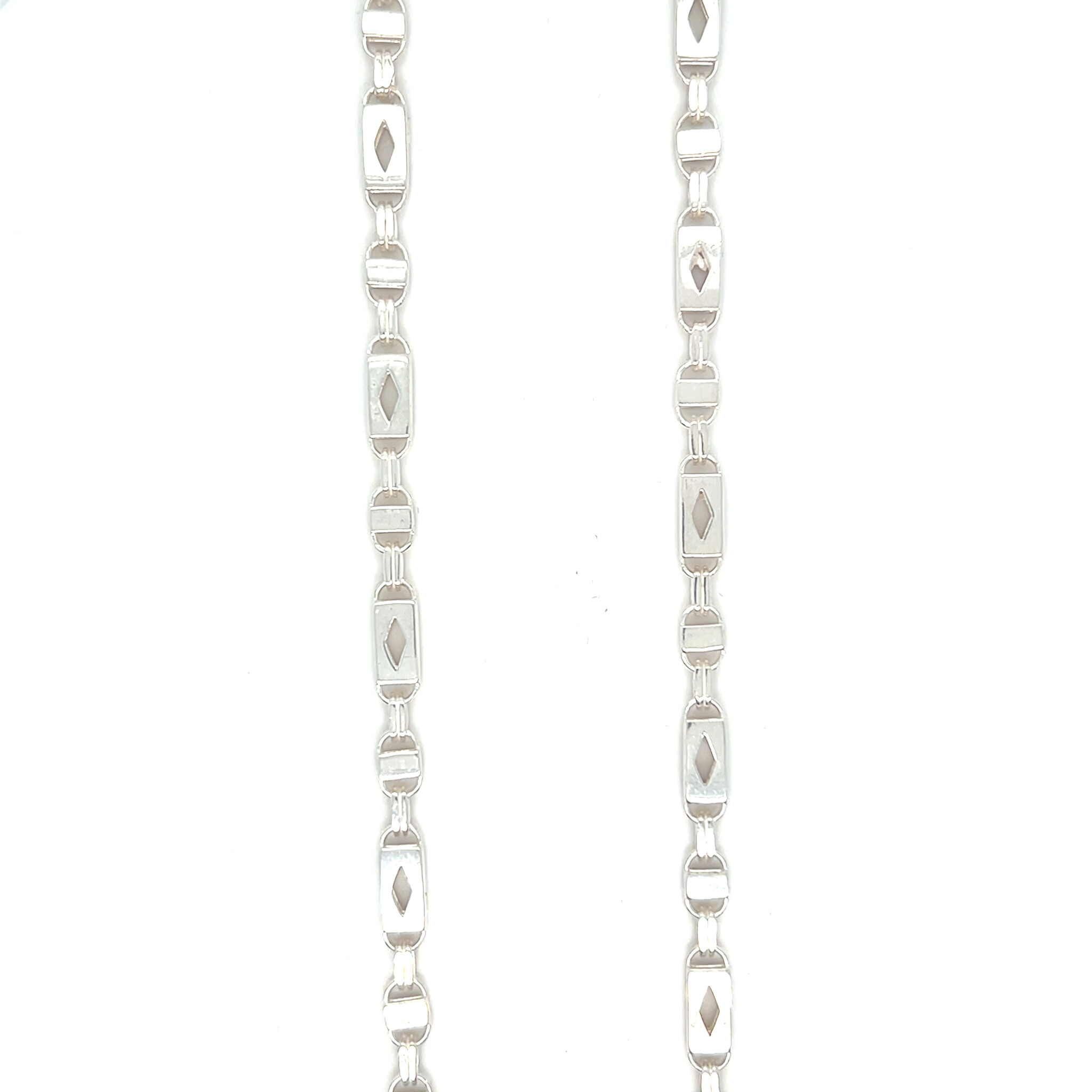 Ketting Kingsleyschakel clean ruitjes in balkjes-1