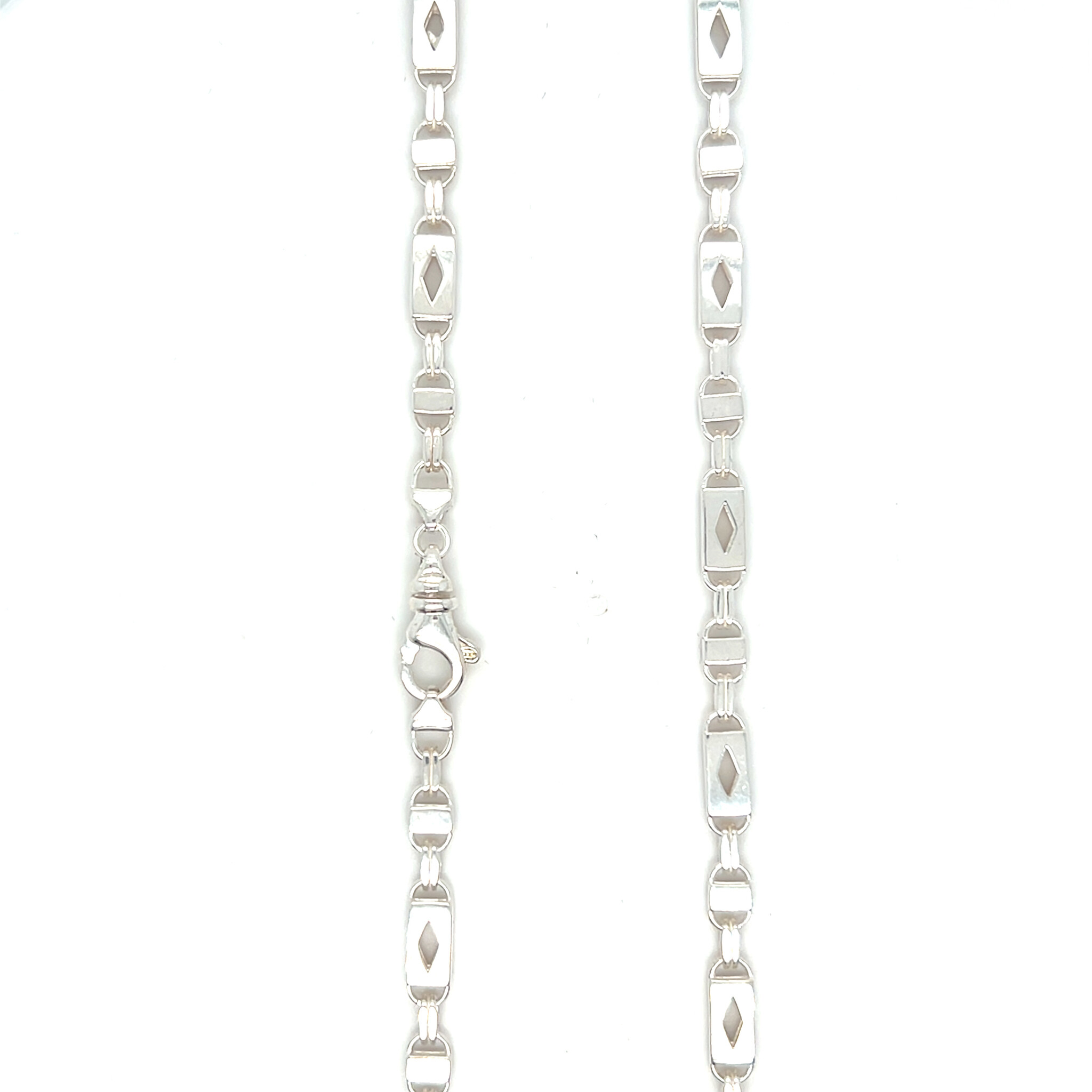 Ketting Kingsleyschakel clean ruitjes in balkjes-2