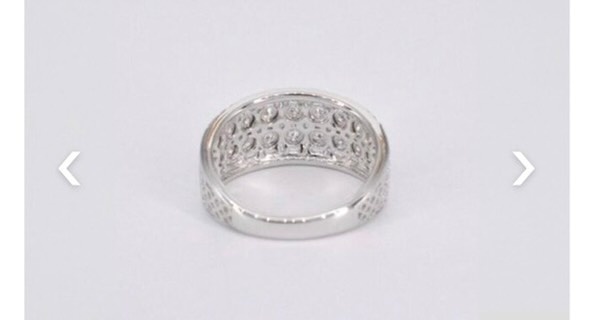 Ring diamant 1.00 ct 14kt breed witgoud-5