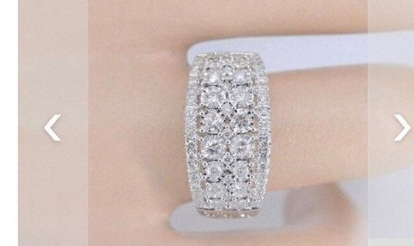 Ring diamant 1.00 ct 14kt breed witgoud-2