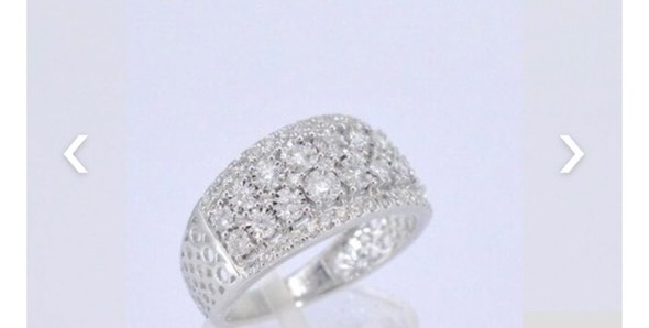 Ring diamant 1.00 ct 14kt breed witgoud-3