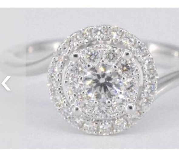 Ring diamant 0.50 ct 18kt witgoud-1