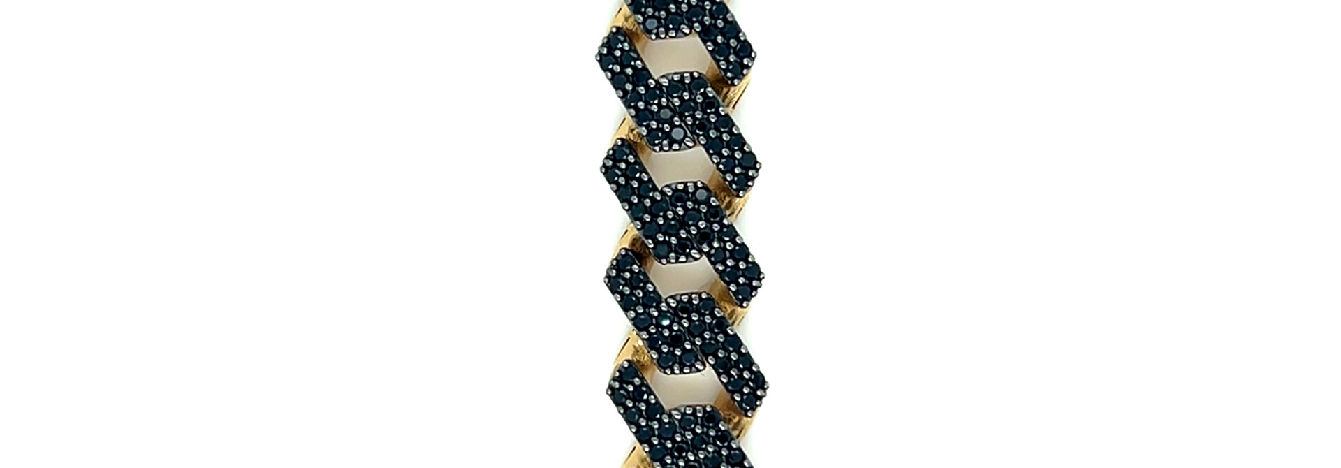Armband Cuban Link Monaco met zwarte zirkonia