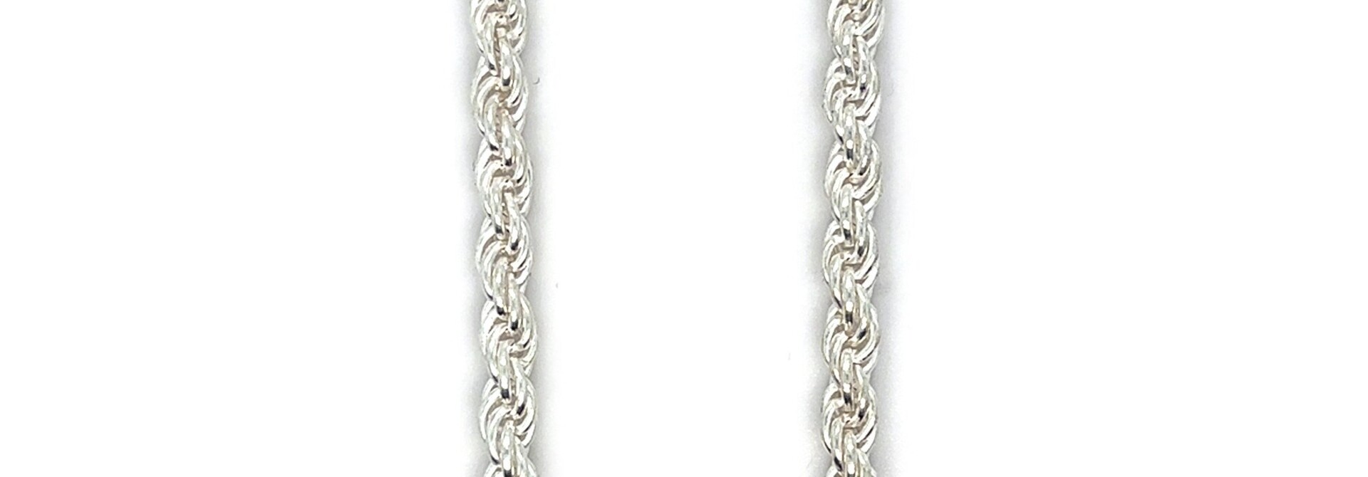 Rope chain hol zilver 4 mm
