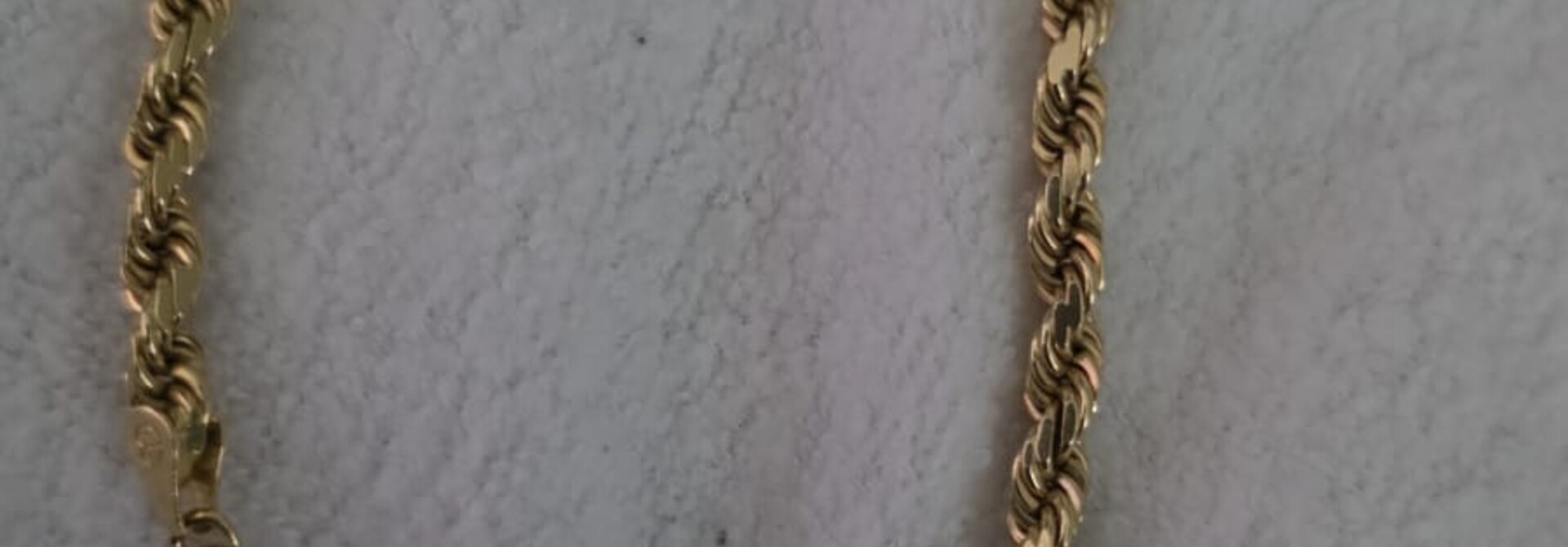 Rope armband massief 5 mm 14k 19 cm