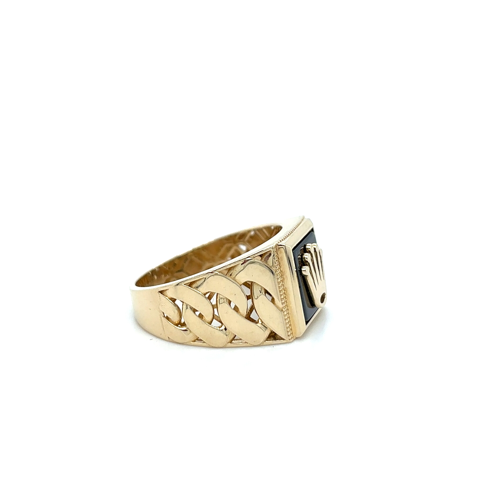 Ring met kroon en cuban motief-2
