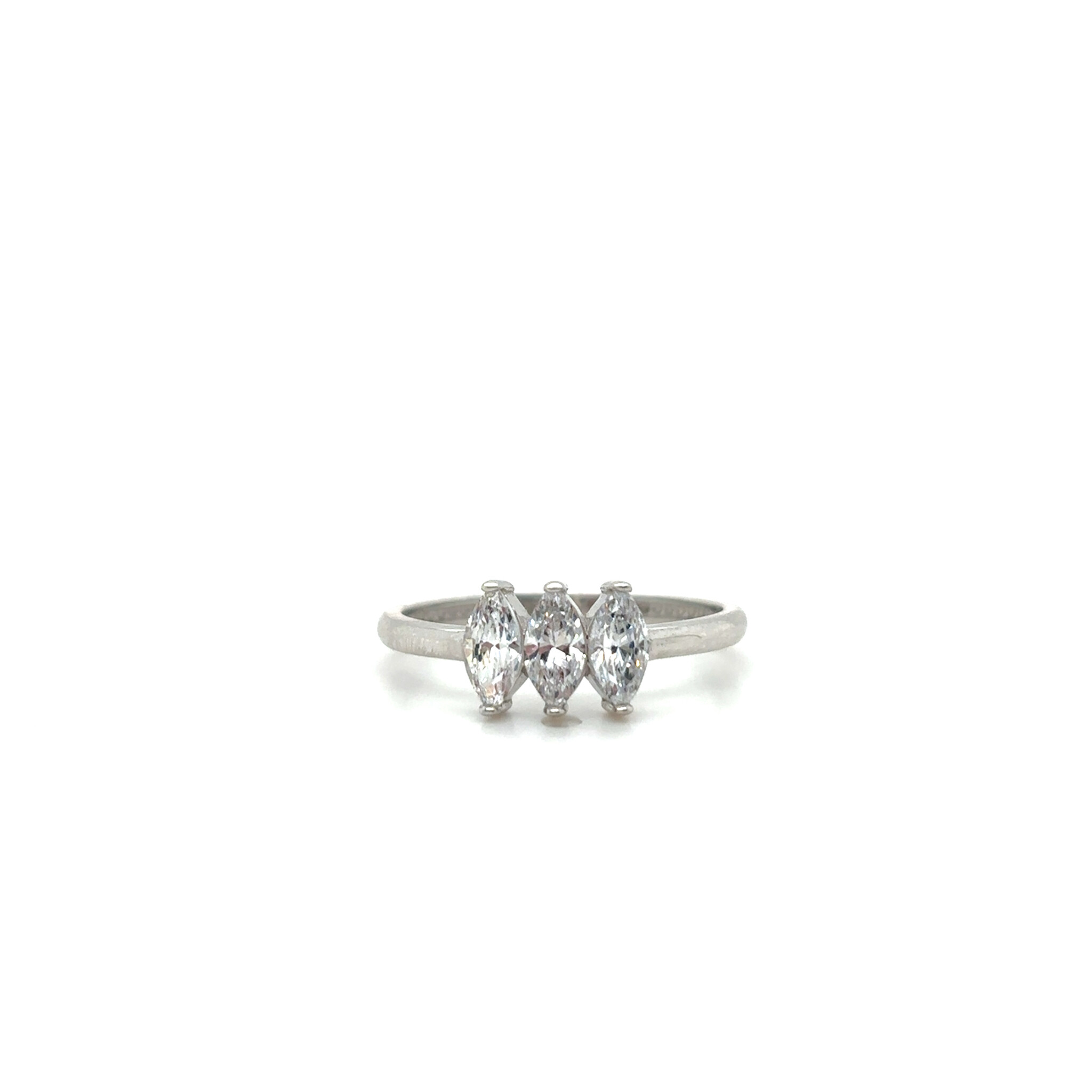 Ring met drie zirkonia stenen-4