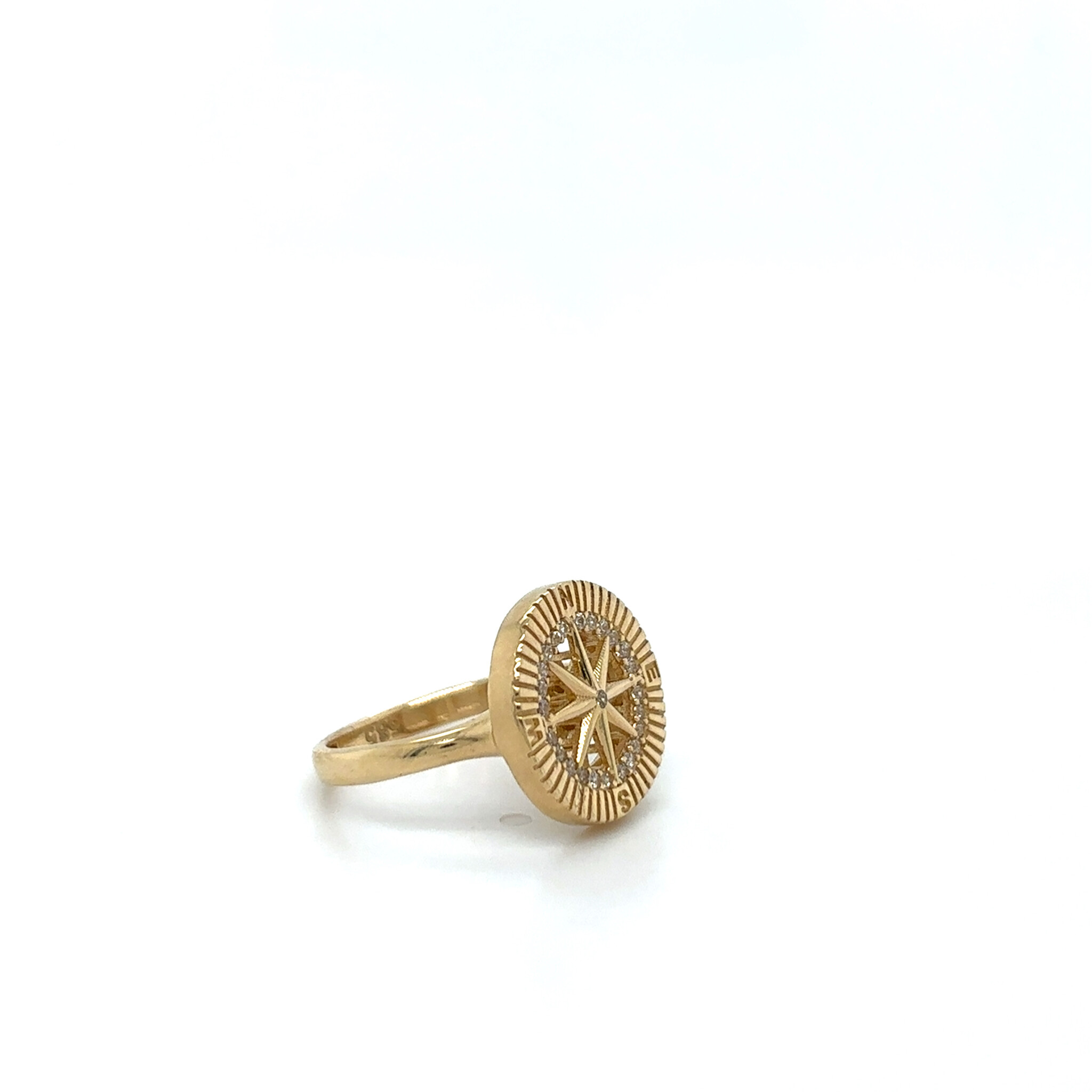 Ring met compass en zirkonia stenen-2
