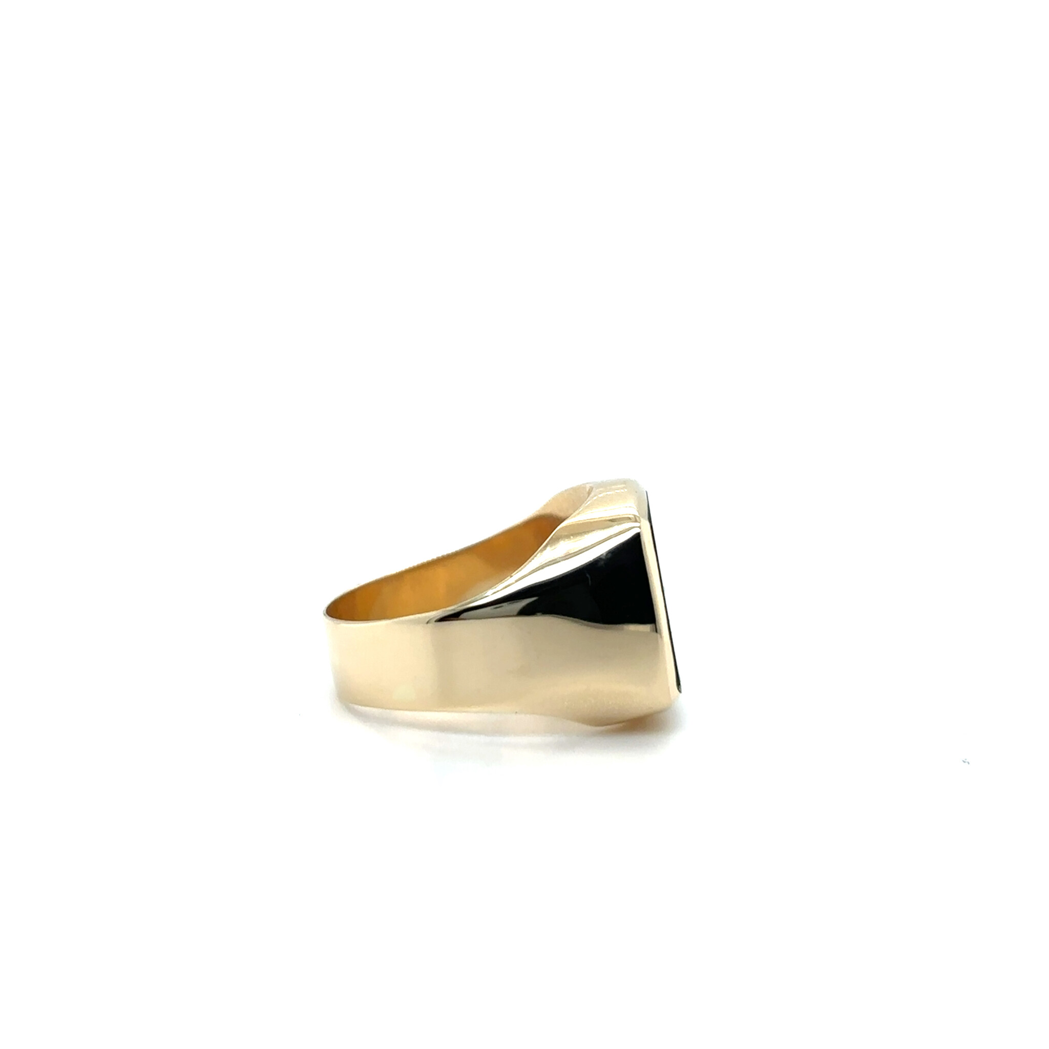Ring met vierkant en half zwart motief-2