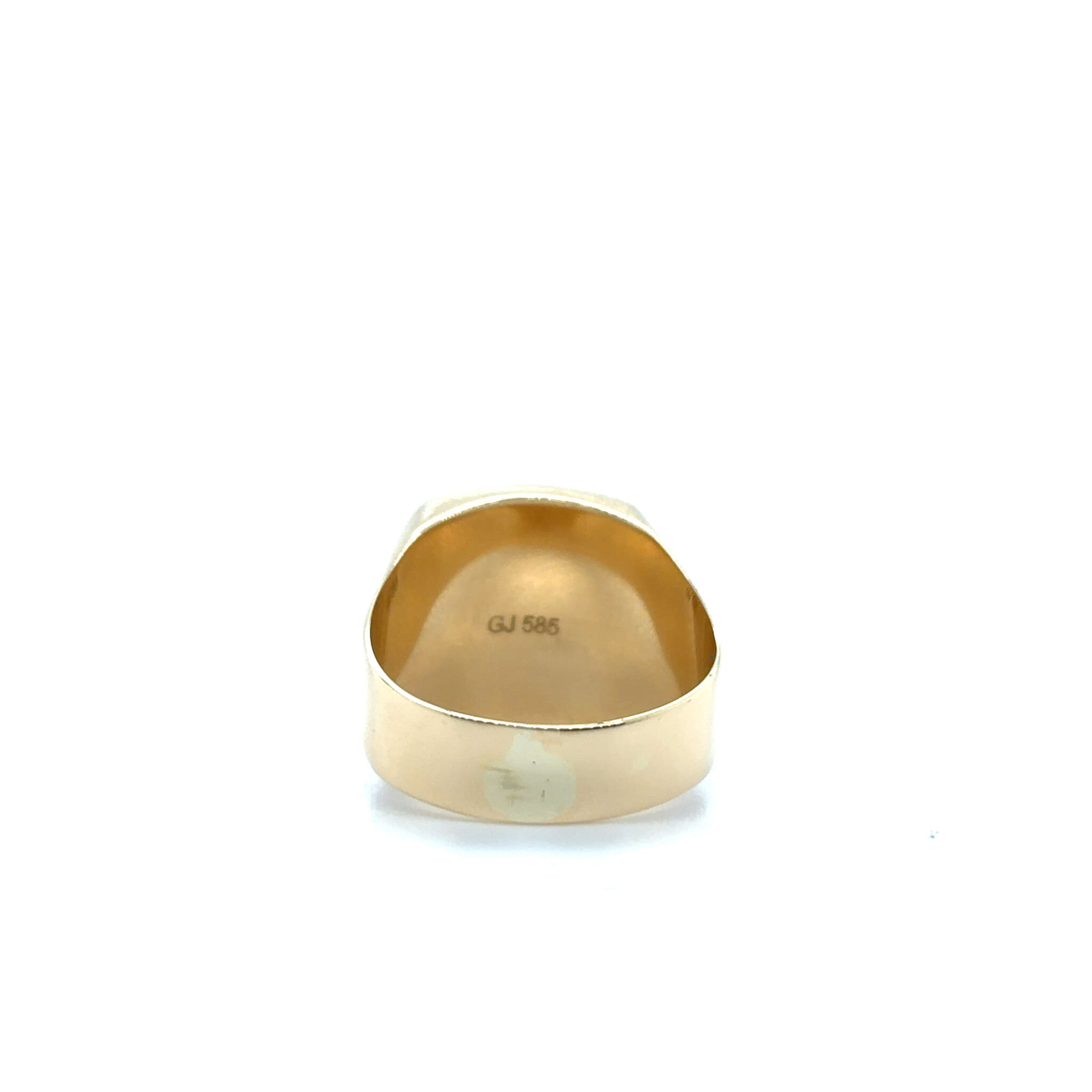 Ring met vierkant en half zwart motief-3