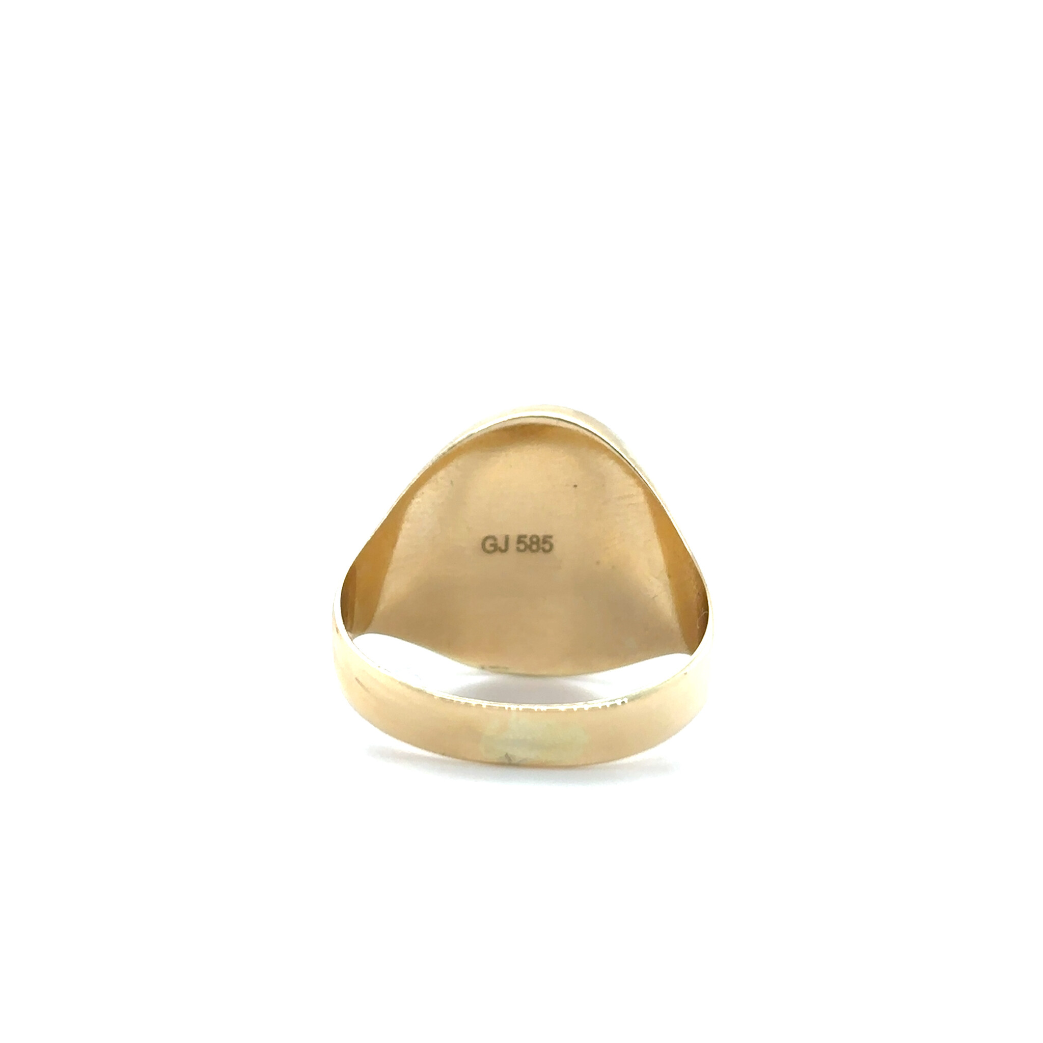 Ring met ovaal en half zwart motief-3