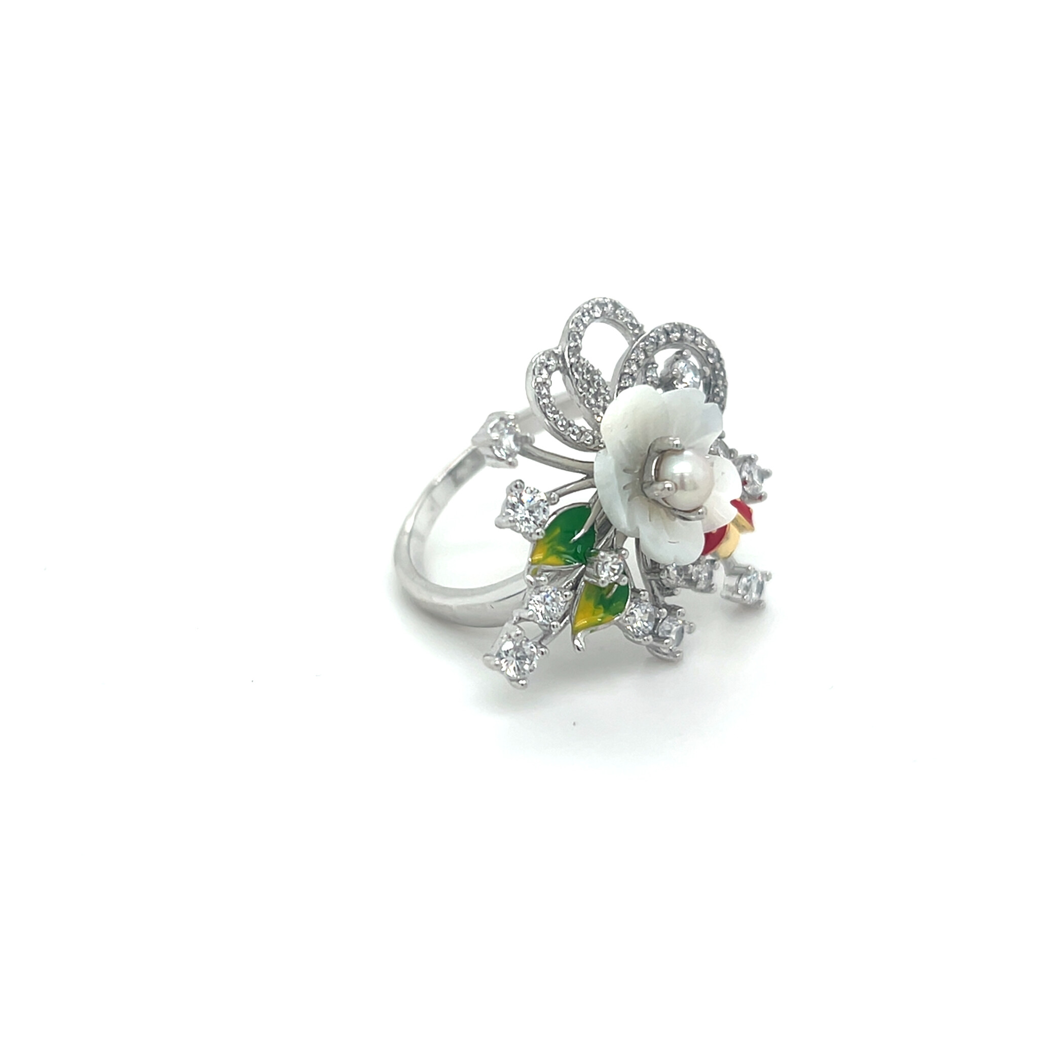 Ring fantasie design met groen en rode accenten-4