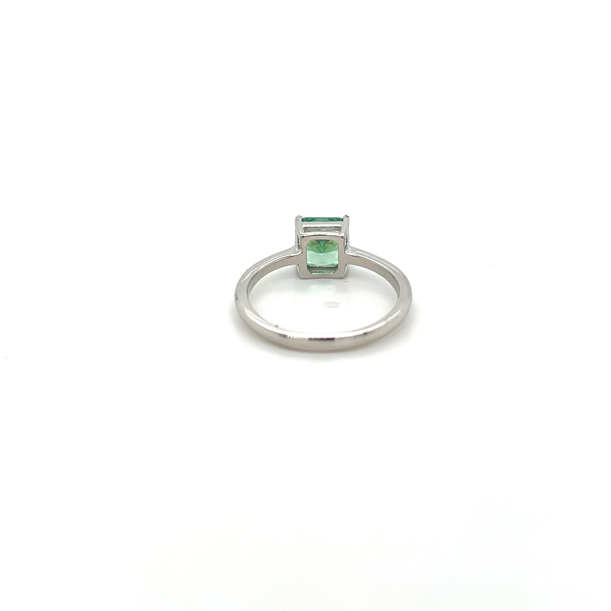 Ring met groene baguette steen-4
