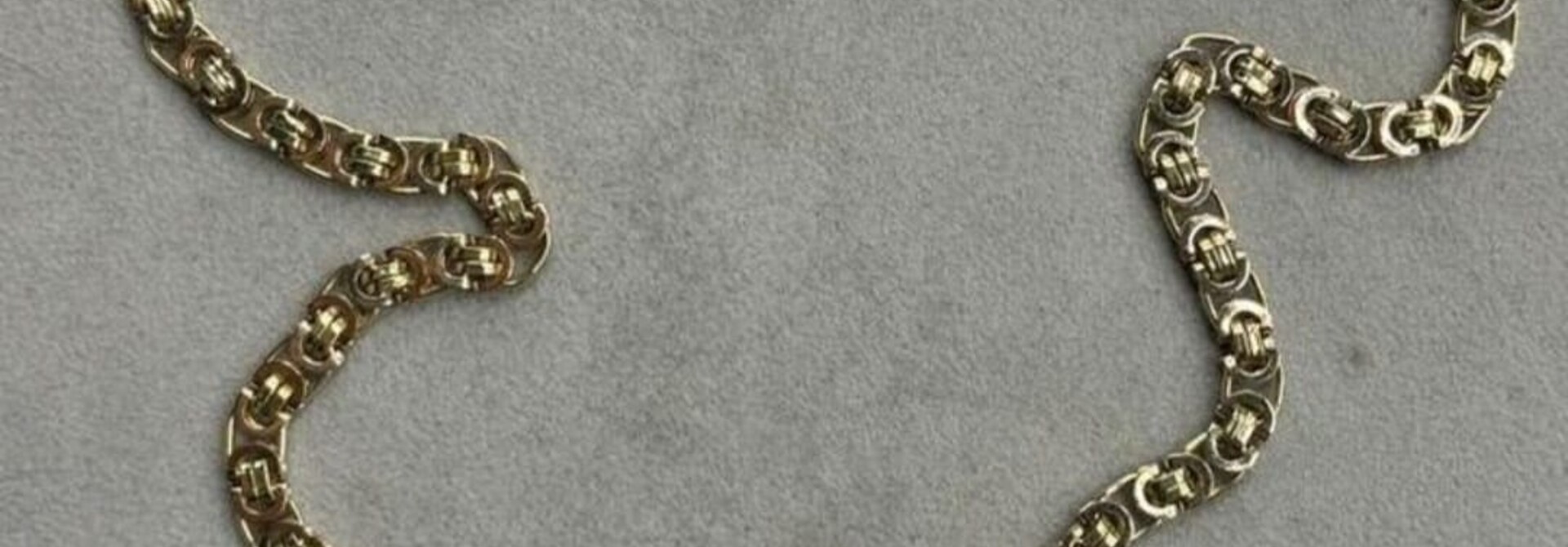 Platte koningsschakel ketting  6mm