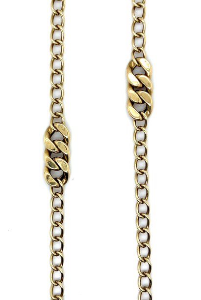 "Cuban-combi" ketting