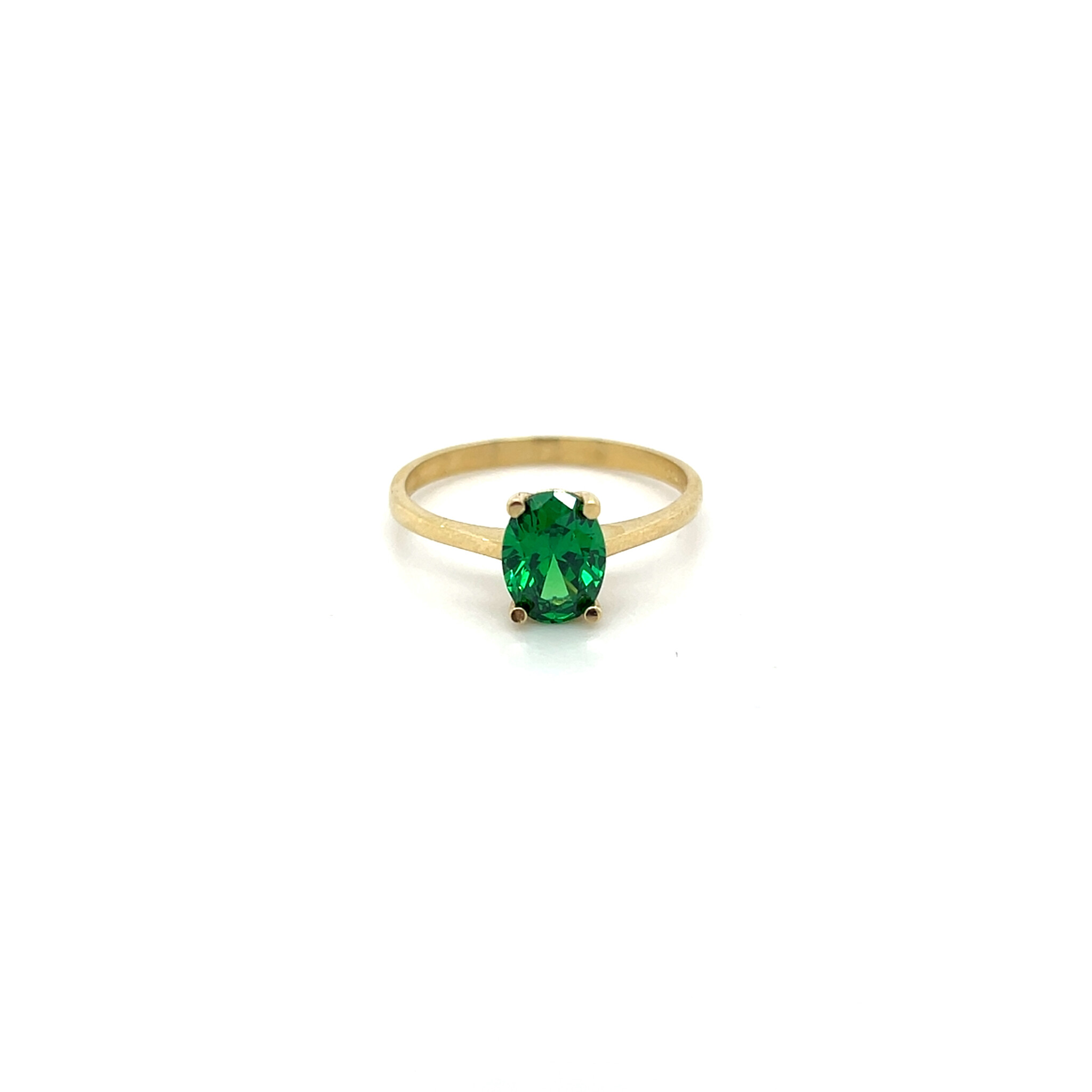 Ring met ovale lila of groene steen-2