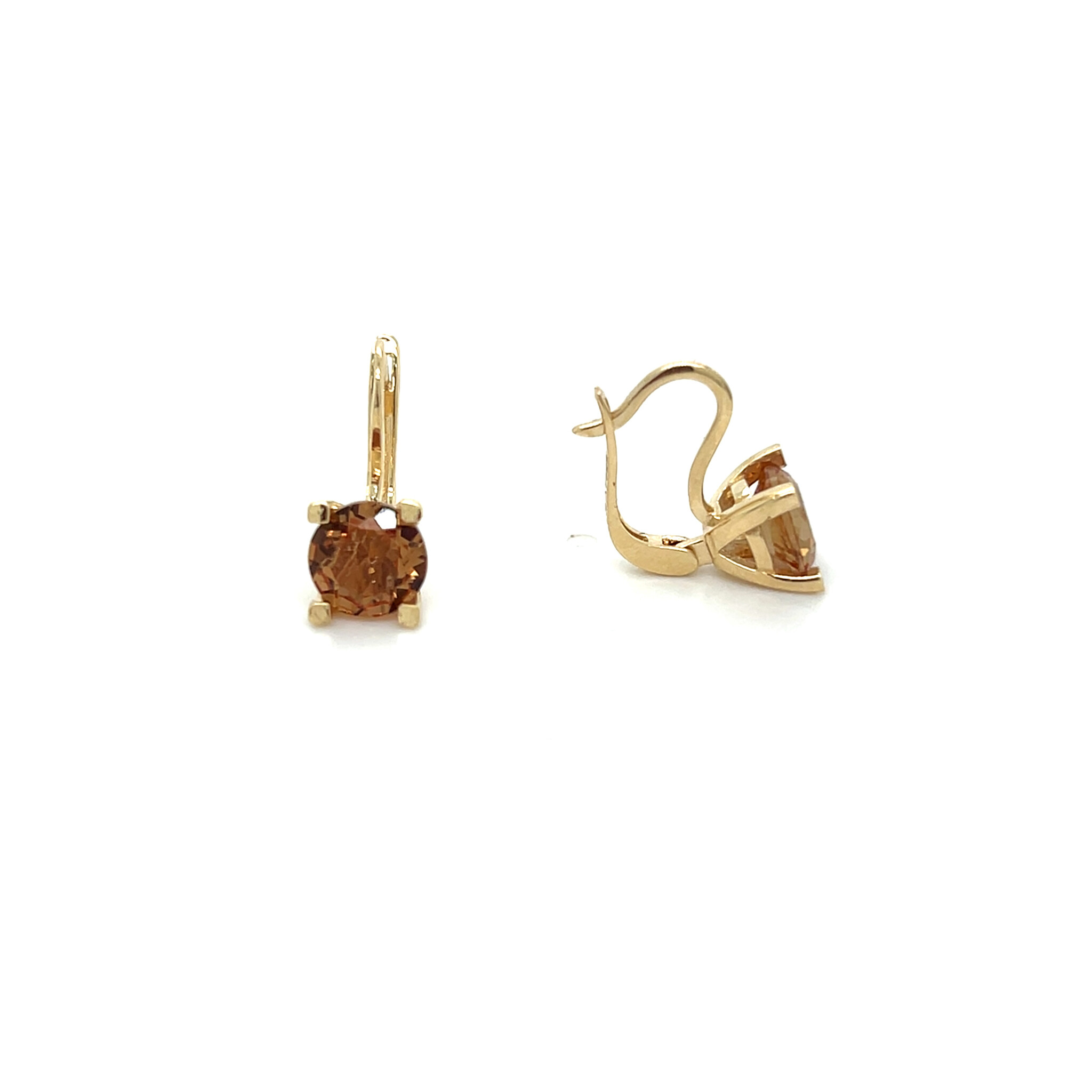 Oorbellen ronde steen met verschillende zettingen-1