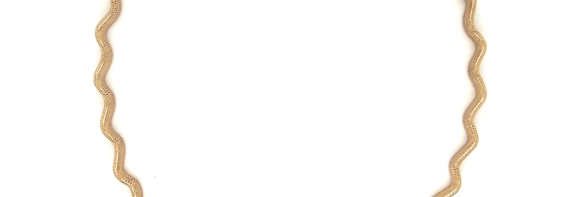 Ketting met geribbelde elastische afwerking