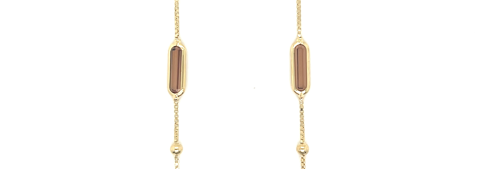 Ketting blockchain met balletjes en langwerpige gekleurde accenten