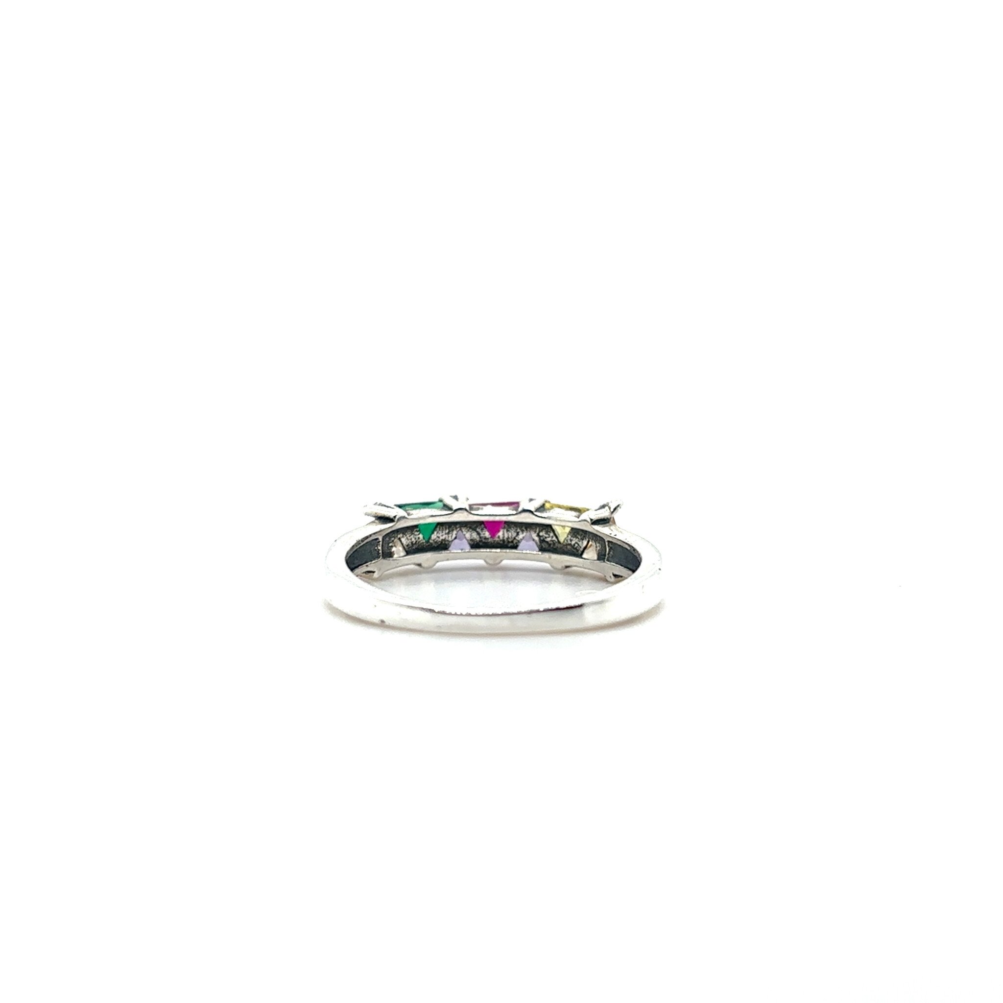 Ring met verschillende kleuren zirkonia stenen-2